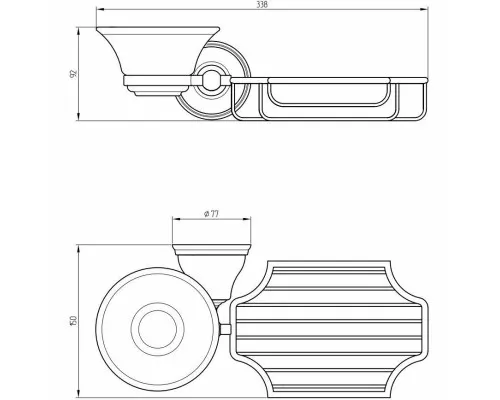 Заказать Мыльница с полочкой Migliore Provance ML.PRO-60.526.BR в магазине сантехники Santeh-Crystal.ru