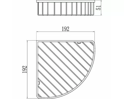 Купить Полка угловая 19,2х19,2 см Savol S-002514-1 в магазине сантехники Santeh-Crystal.ru