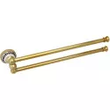 Полотенцедержатель двойной поворотный 46 см Fixsen Bogema Gold FX-78502AG