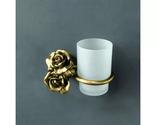 Купить Стакан с держателем бронза Art&Max Rose AM-0914-B в магазине сантехники Santeh-Crystal.ru