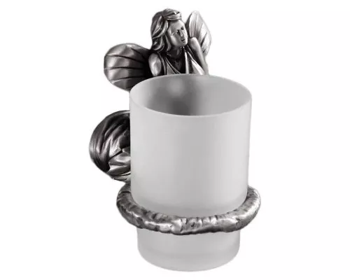 Купить Стакан с держателем серебро Art&Max Fairy AM-0984-T в магазине сантехники Santeh-Crystal.ru