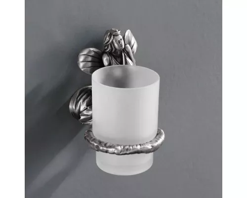 Купить Стакан с держателем серебро Art&Max Fairy AM-0984-T в магазине сантехники Santeh-Crystal.ru
