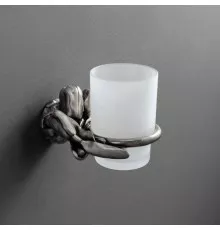 Стакан с держателем серебро Art&Max Tulip AM-0824-T