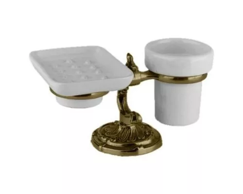 Купить Стакан и мыльница настольные бронза Art&Max Barocco AM-1789-Br в магазине сантехники Santeh-Crystal.ru