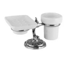 Стакан и мыльница настольные хром Art&Max Barocco AM-1789-Cr