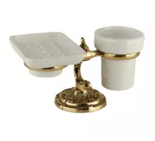 Стакан и мыльница настольные античное золото Art&Max Barocco Crystal AM-1789-Do-Ant-C