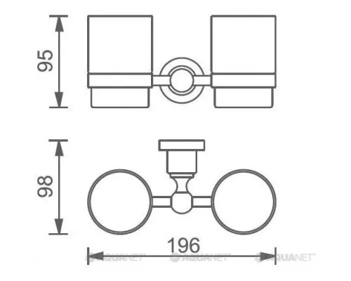 Приобрести Стакан двойной Aquanet 3884D в магазине сантехники Santeh-Crystal.ru