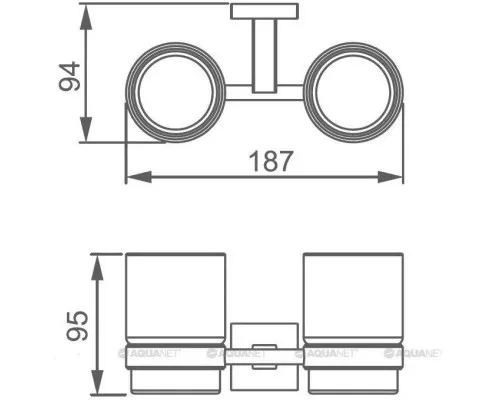 Приобрести Стакан двойной Aquanet 6184D в магазине сантехники Santeh-Crystal.ru