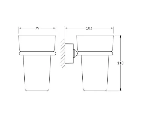 Заказать Стакан FBS Esperado ESP 006 в магазине сантехники Santeh-Crystal.ru