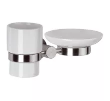 Стакан с мыльницей Remer Minimal Inox MI17INOXCR