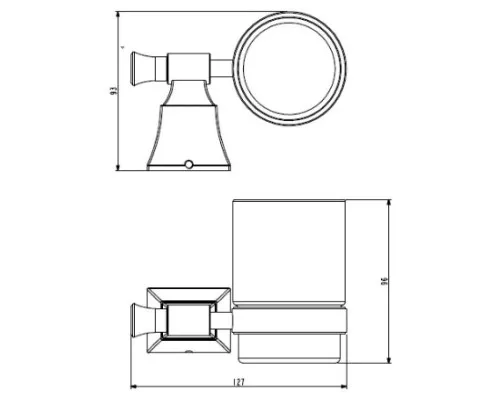 Купить Стакан Art&Max Genova AM-M-024-CR в магазине сантехники Santeh-Crystal.ru