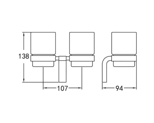 Заказать Стакан двойной Art&Max Ultima AM-F-8930A в магазине сантехники Santeh-Crystal.ru