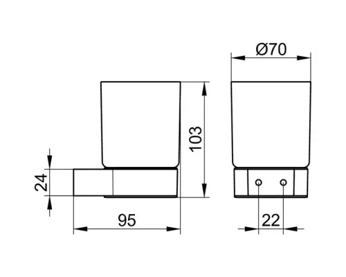 Заказать Стакан KEUCO Plan 14950010100 в магазине сантехники Santeh-Crystal.ru