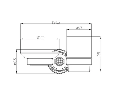 Приобрести Стакан с мыльницей Zorg Antic AZR 21 BR в магазине сантехники Santeh-Crystal.ru