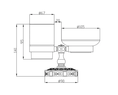 Купить Стакан с мыльницей Zorg Antic AZR 22 BR в магазине сантехники Santeh-Crystal.ru