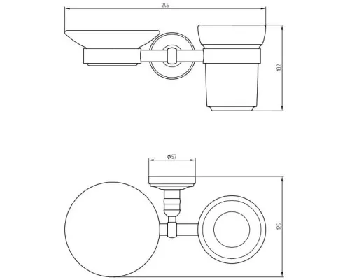 Купить Стакан с мыльницей Migliore Mirella 27420 в магазине сантехники Santeh-Crystal.ru