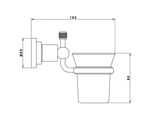 Заказать Стакан Nicolazzi Arena 1488CR44 в магазине сантехники Santeh-Crystal.ru