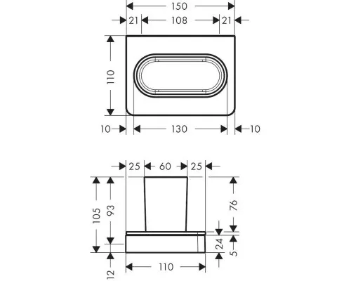 Приобрести Стакан Axor Universal 42834820 в магазине сантехники Santeh-Crystal.ru