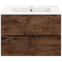 Тумба под раковину Vincea Mia Slim VMC-2MC600S1RW 60,5 см, подвесная, темное дерево