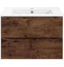 Тумба под раковину Vincea Mia Slim VMC-2MC600S1RW 60,5 см, подвесная, темное дерево