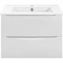 Тумба под раковину Vincea Mia Slim VMC-2MC700S1GW 70,4 см, подвесная, белый глянец