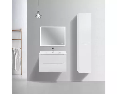 Тумба под раковину Vincea Mia Slim VMC-2MC800S1GW 80,2 см, подвесная, белый глянец