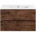 Тумба под раковину Vincea Mia Slim VMC-2MC800S1RW 80,2 см, подвесная, темное дерево
