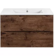 Тумба под раковину Vincea Mia Slim VMC-2MC800S1RW 80,2 см, подвесная, темное дерево