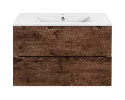 Тумба под раковину Vincea Mia Slim VMC-2MC800S1RW 80,2 см, подвесная, темное дерево