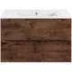 Тумба под раковину Vincea Mia Slim VMC-2MC800S1RW 80,2 см, подвесная, темное дерево