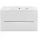 Тумба под раковину Vincea Mia Slim VMC-2MC900S1GW 90,1 см, подвесная, белый глянец