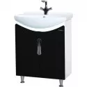Тумба черный глянец/белый глянец 63 см Bellezza Лагуна 4632110240043