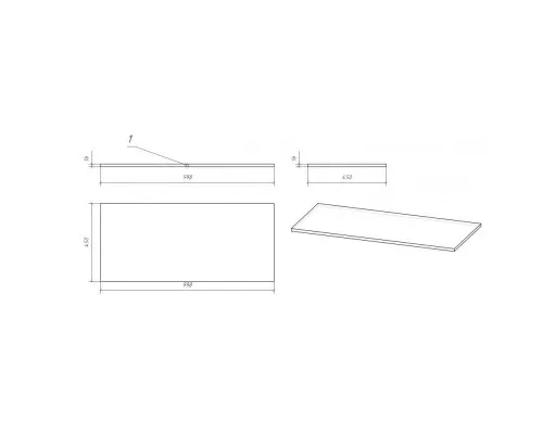Заказать Столешница 99,8 см дуб Cersanit Moduo BL-MOD100 в магазине сантехники Santeh-Crystal.ru