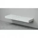 Столешница белый мрамор 160 см без отверстий Velvex Unique Unit st.UNI.160-630
