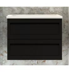 Тумба Nero Matt 73,6 см Art&Max Platino AM-Platino-750-2C-SO-NM