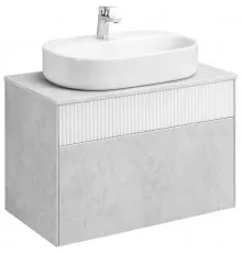 Тумба светло-серый/белый матовый 80 см Акватон Марбл 1A276201MH4C0