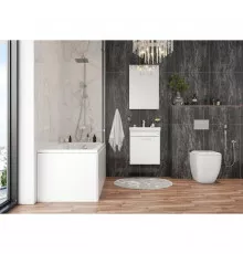 Комплект мебели белый глянец 50,6 см Onika Ирис 105018 + 1WH302128 + 205014