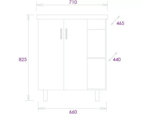Заказать Тумба с раковиной дуб сонома/серый матовый 71 см Onika Тимбер 107057 + 4620008197746 в магазине сантехники Santeh-Crystal.ru