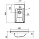 Заказать Тумба с раковиной белый/дуб золотой 40 см ASB-Mebel Марко в магазине сантехники Santeh-Crystal.ru
