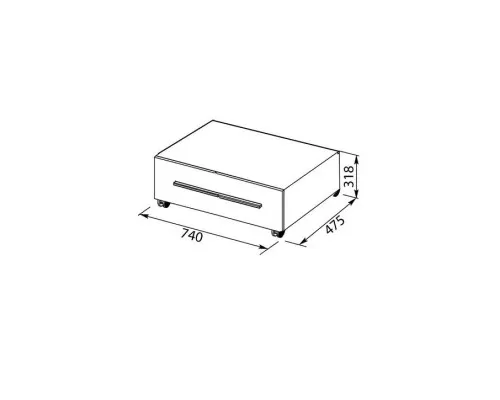 Купить Тумба подкатная венге 74 см Aquanet Нота 00170746 в магазине сантехники Santeh-Crystal.ru