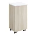 Тумба на колесах белый/ясень Cersanit Smart KD-SMA/Wh