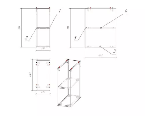 Купить Модуль для тумбы дуб Cersanit Moduo MD-MOD20-SZ в магазине сантехники Santeh-Crystal.ru