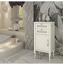 Тумба напольная слоновая кость 44 см L Opadiris Мираж 00-00000045