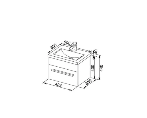 Заказать Тумба белый 49,2 см Aquanet Нота 00159138 в магазине сантехники Santeh-Crystal.ru