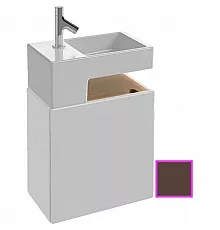 Тумба ледяной коричневый глянец 49,5 см шариниры слева Jacob Delafon Terrace EB1178-N23