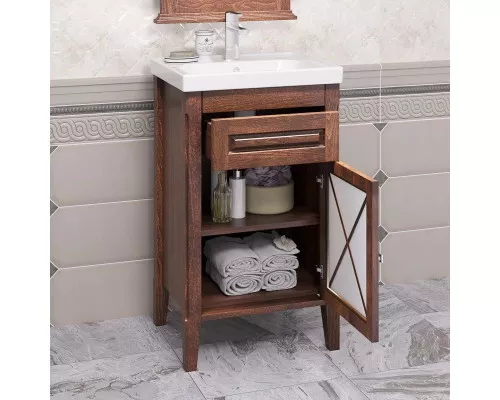 Приобрести Комплект мебели светлый орех 50 см R Opadiris Палермо в магазине сантехники Santeh-Crystal.ru