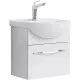 Приобрести Тумба с раковиной белый глянец 50 см Aqwella Allegro Agr.01.05/1 + 4620008195766 в магазине сантехники Santeh-Crystal.ru