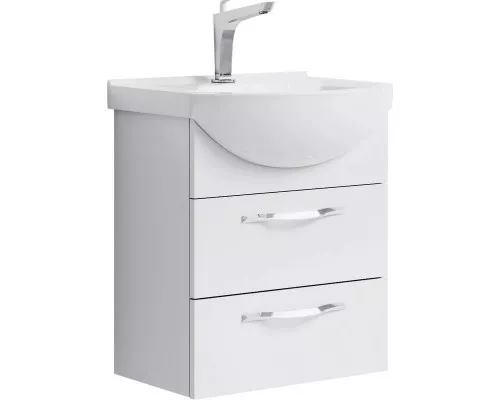 Купить Тумба с раковиной белый глянец 50 см Aqwella Allegro Agr.01.05/2 + 4620008195766 в магазине сантехники Santeh-Crystal.ru
