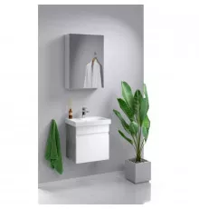 Комплект мебели белый глянец/бетон светлый 49,5 см Aqwella Smart SRT0105BS + UM-MOD50SL/1 + MC.04.05