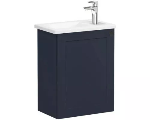 Приобрести Тумба с раковиной темно-синий матовый 45 см L Vitra Root Classic 68608 в магазине сантехники Santeh-Crystal.ru